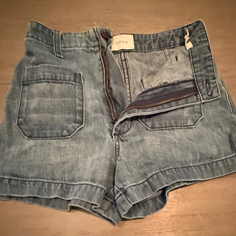 XS (Size 0) DOEN High-waisted Jean Pocket Shorts